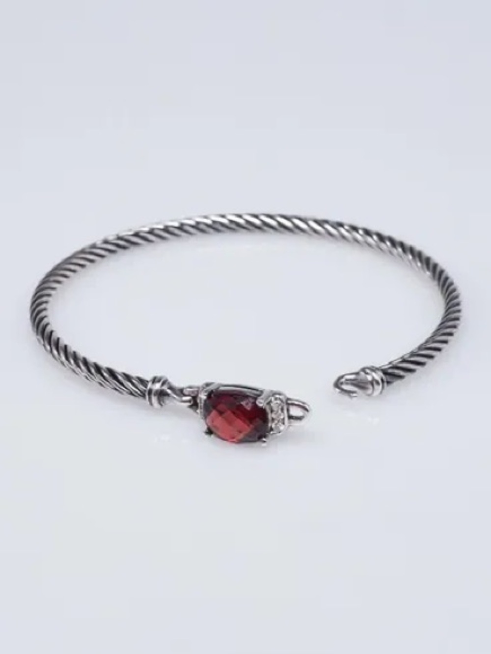 David Yurman Chatelaine Bracelet in sterling silver with rhodolite garnet